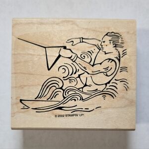Stampin' Up! 2002 Surfer Design Wooden Craft Stamp